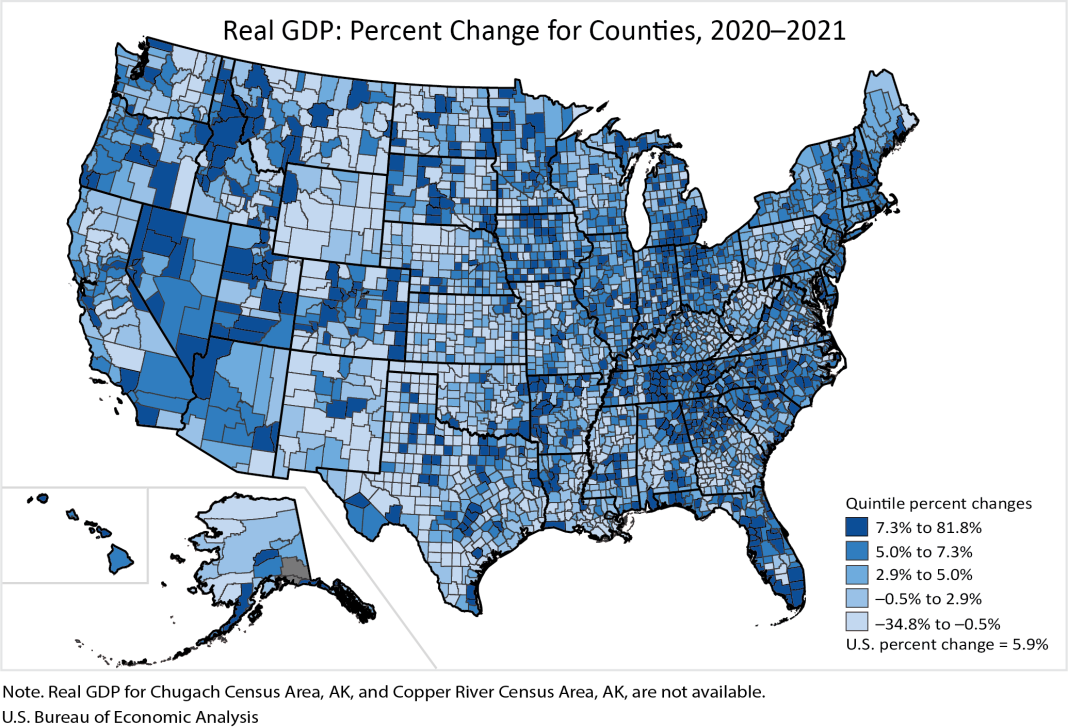 Gross Domestic Product by County, 2021