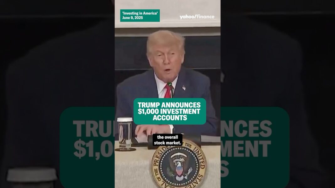 Trump announces $1,000 investment accounts