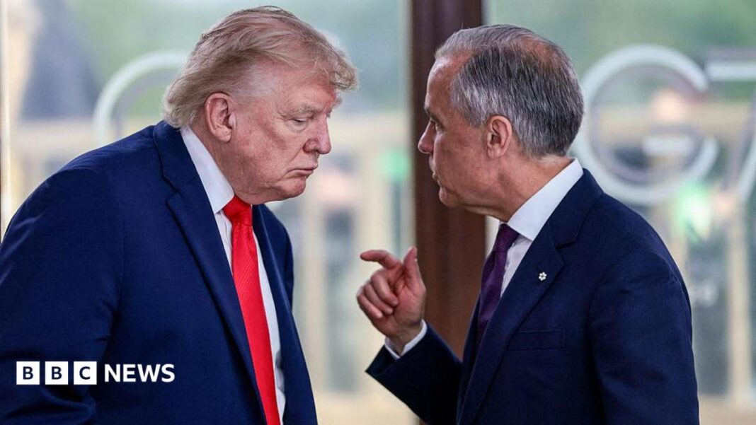 Trump slaps 50% tariffs on Canada and Carney vows to ‘intensify’ trade talks