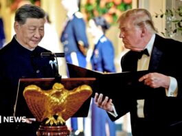 Trump hosts Xi for state dinner at the White House