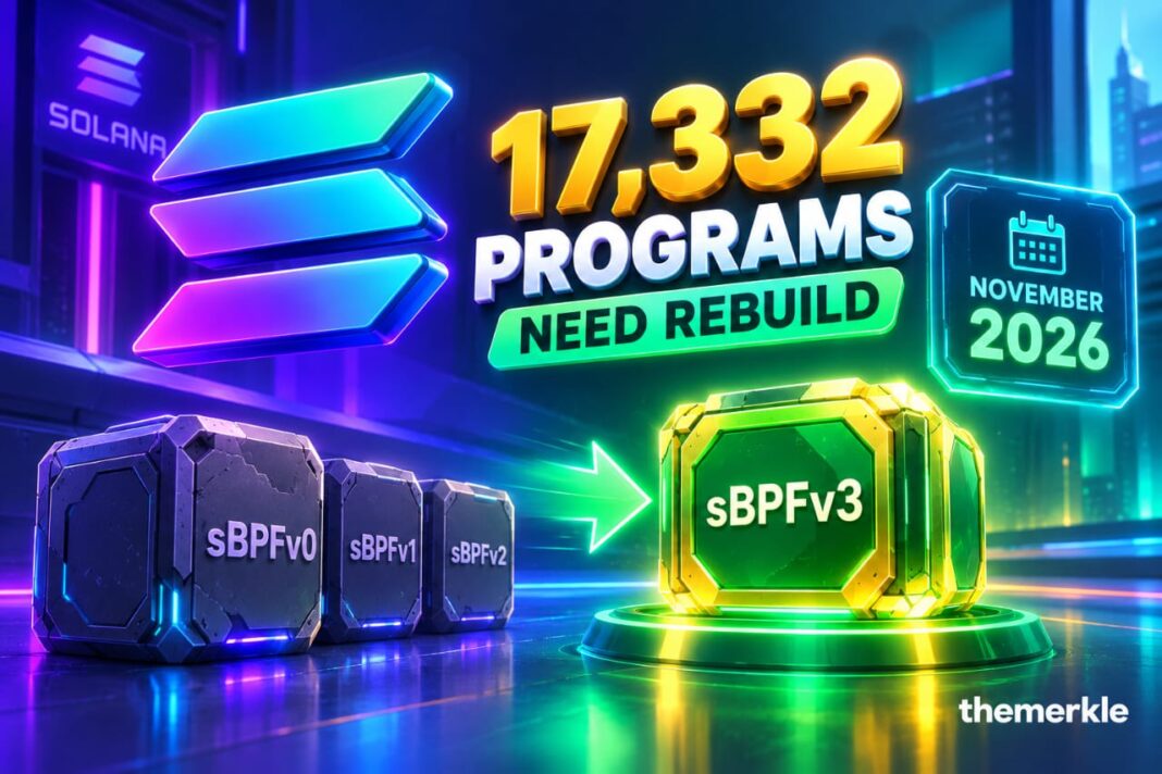 17,332 Solana Programs Need a Rebuild Before Their Next Upgrade