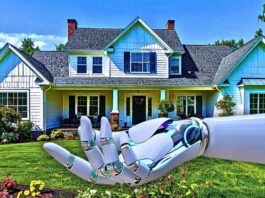 DC Lawmakers Target Misleading AI Real Estate Listing Photos An image of a robot's arm in front of a house to represent misleading AI real estate listing photos.