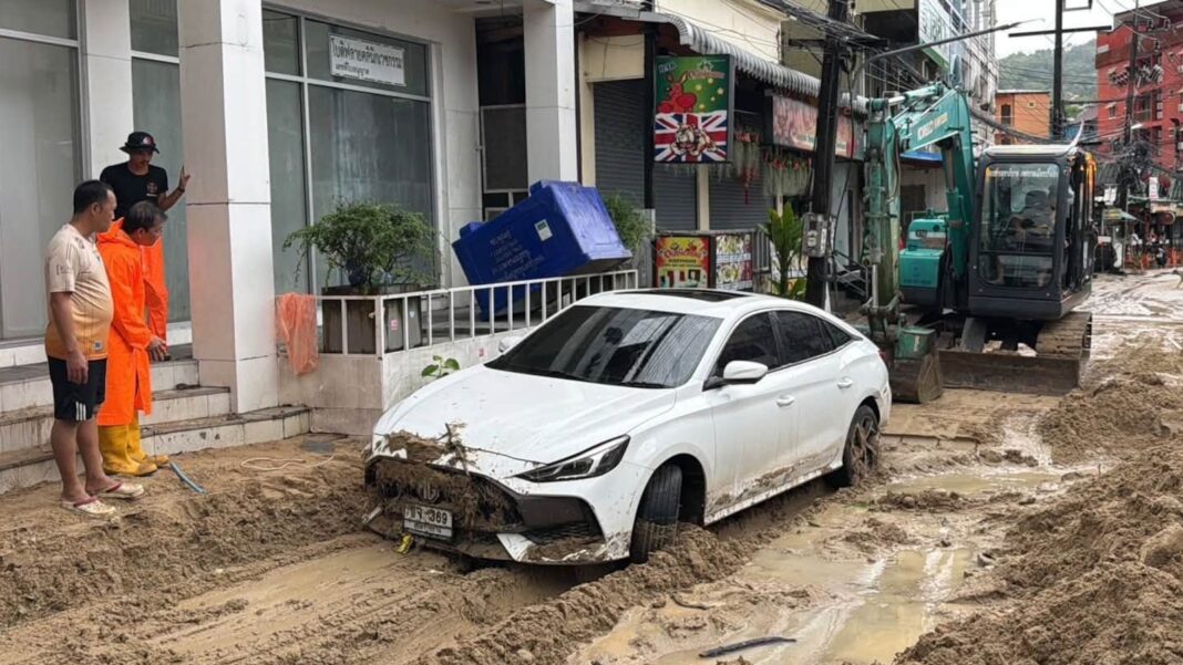 Flash floods inundate several areas of Thailand’s Phuket island after heavy rain