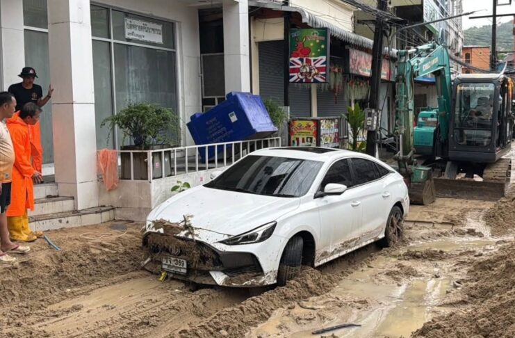 Flash floods inundate several areas of Thailand's Phuket island after heavy rain