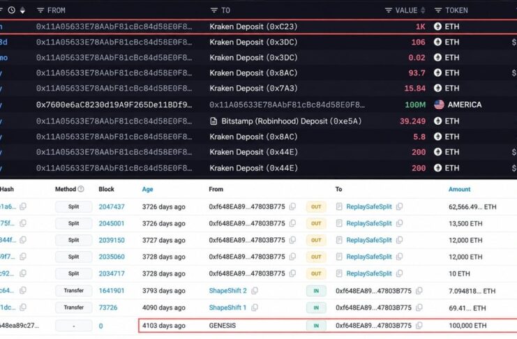 Whale That Bought 100,000 ETH for $0.31 Each Just Sent $2.4M to Kraken